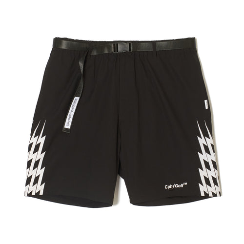 #THUNDER STRIPES ADJUSTABLE SHORT BLACK