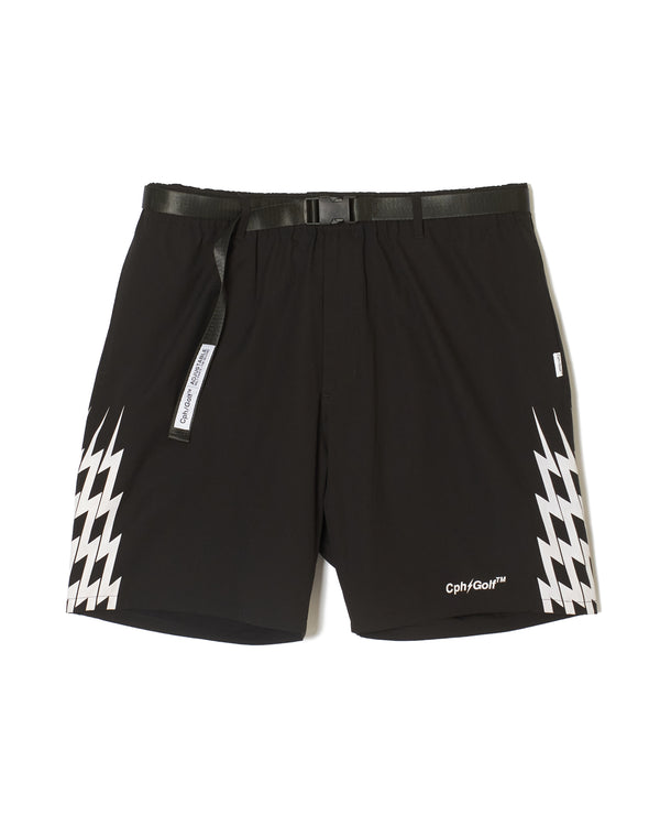 #THUNDER STRIPES ADJUSTABLE SHORT BLACK