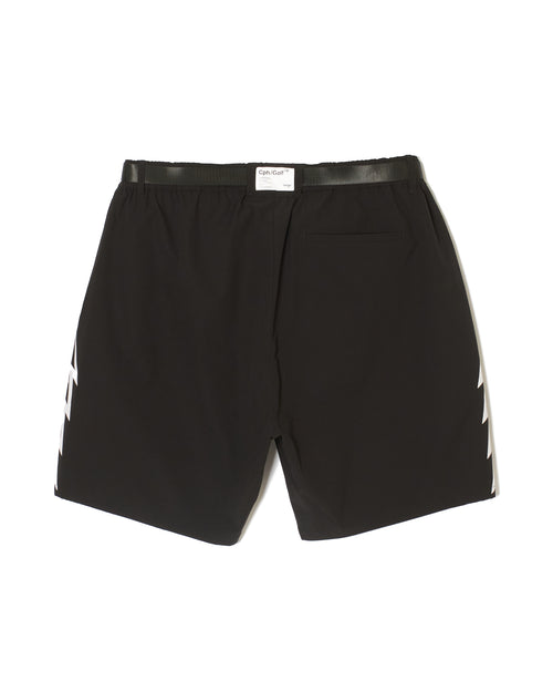 #THUNDER STRIPES ADJUSTABLE SHORT BLACK