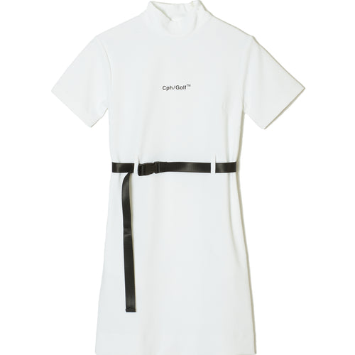 #MOCK NECK ADJUSTABLE ONE PIECE WHITE