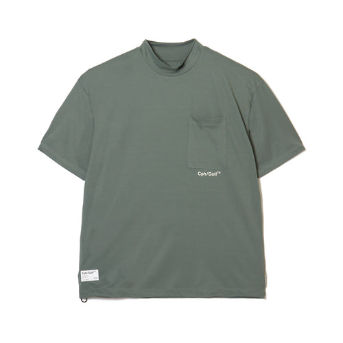 #BREATHABLE SUMMER MOCK NECK TEE GREEN