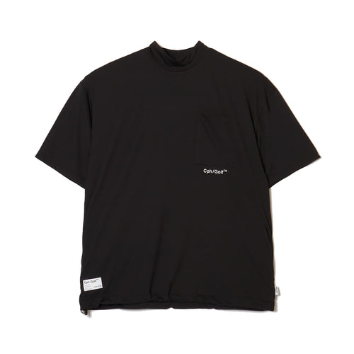 #BREATHABLE SUMMER MOCK NECK TEE BLACK
