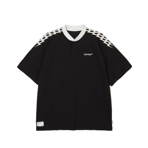 #THUNDER STRIPES HENRY POLO BLACK