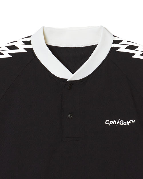 #THUNDER STRIPES HENRY POLO BLACK