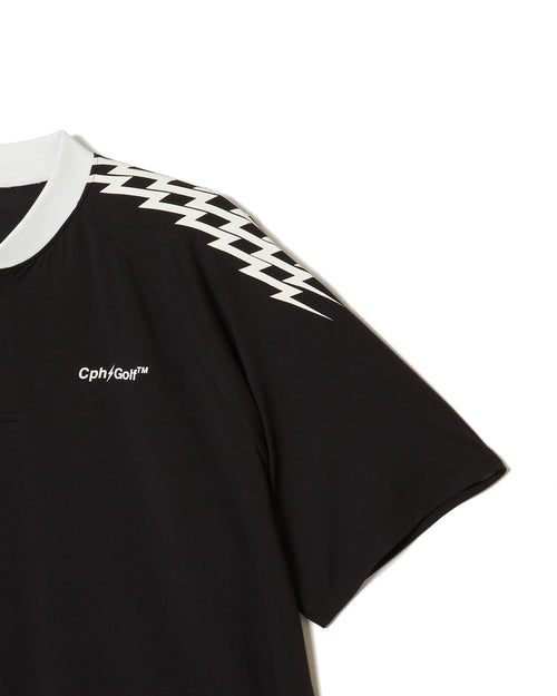 #THUNDER STRIPES HENRY POLO BLACK