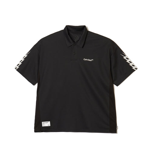#THUNDER STRIPES POLO BLACK