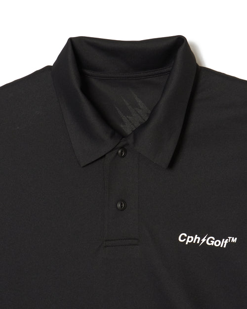#THUNDER STRIPES POLO BLACK