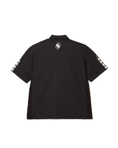 #THUNDER STRIPES POLO BLACK