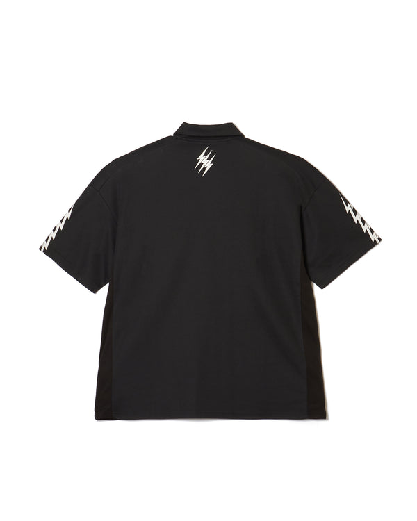 #THUNDER STRIPES POLO BLACK