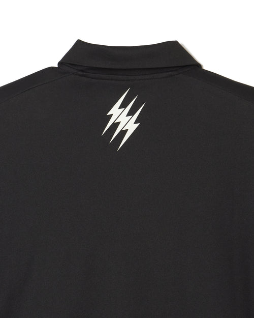 #THUNDER STRIPES POLO BLACK