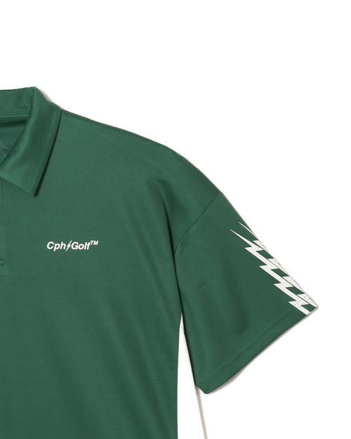 #THUNDER STRIPES POLO GREEN