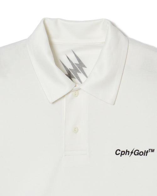 #THUNDER STRIPES POLO WHITE