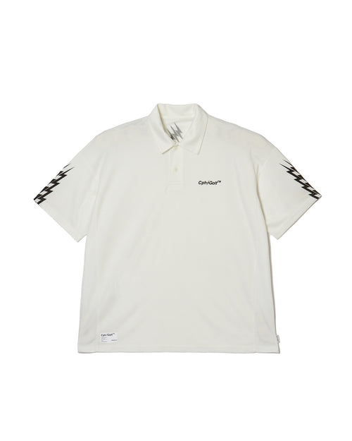 #THUNDER STRIPES POLO WHITE