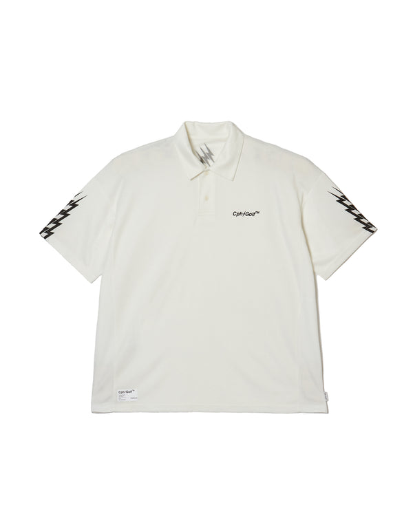 #THUNDER STRIPES POLO WHITE