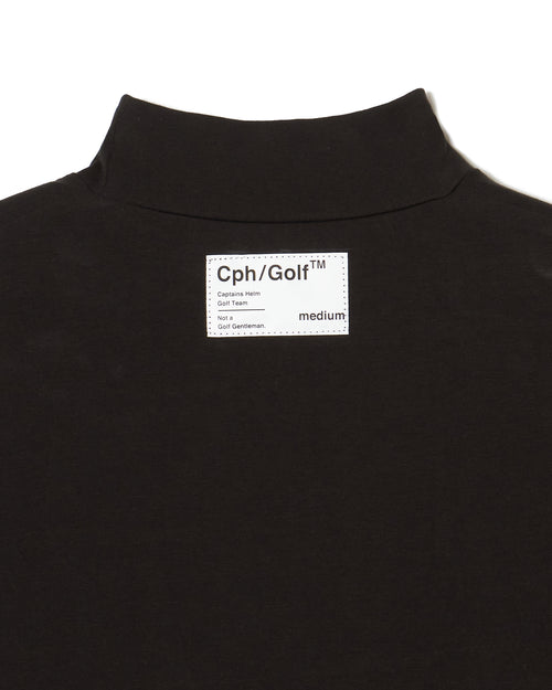 [WOMEN] #THUNDER STRIPES MOCK NECK TEE BLACK
