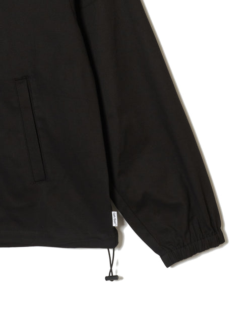 #OVERLAP LOGO NO COLLAR JACKET BLACK