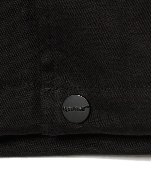 #OVERLAP LOGO NO COLLAR JACKET BLACK