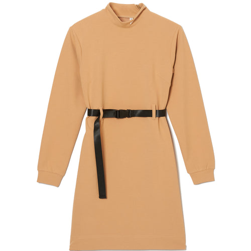 [WOMEN] #MADEMOISELLE MOCK NECK LS ONEPIECE BEIGE