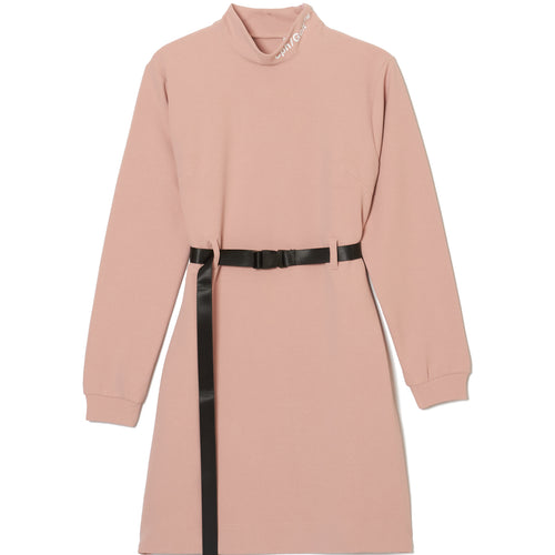 [WOMEN] #MADEMOISELLE MOCK NECK LS ONEPIECE PINK