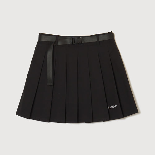 [WOMEN] #THUNDER STRIPES ADJUSTABLE SKIRT BLACK