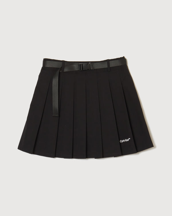 [WOMEN] #THUNDER STRIPES ADJUSTABLE SKIRT BLACK