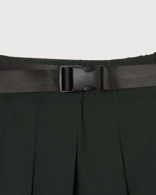 [WOMEN] #THUNDER STRIPES ADJUSTABLE SKIRT GREEN