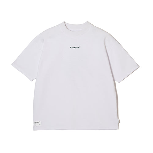 #THUNDER MOCK NECK TEE WHITE