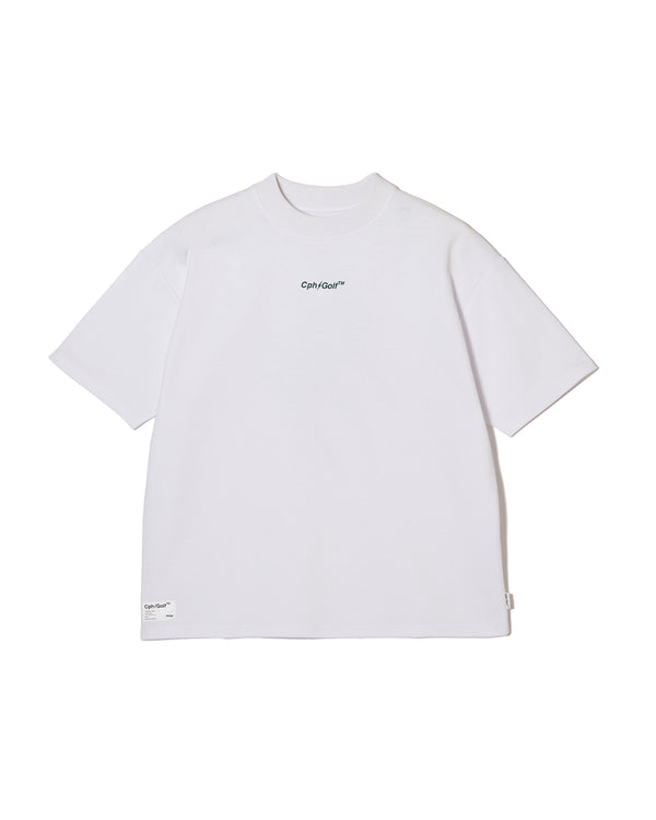 #THUNDER MOCK NECK TEE WHITE