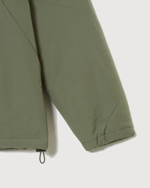 NO COLLAR PUFFER JACKET ASH GREEN