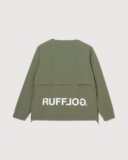 NO COLLAR PUFFER JACKET ASH GREEN