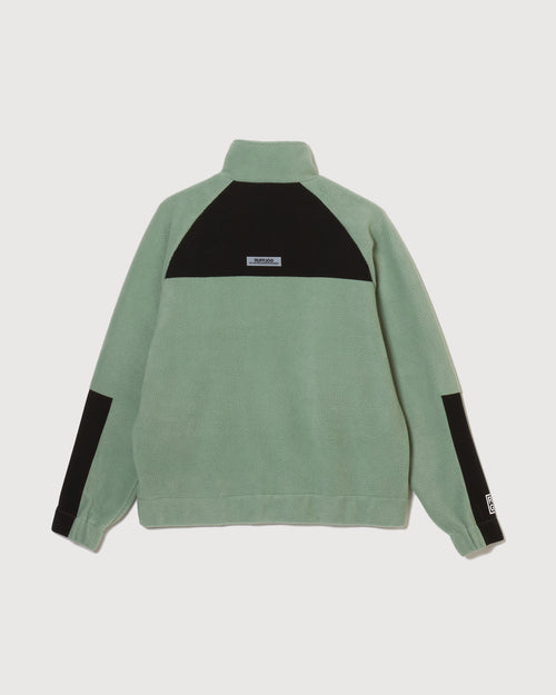 FLEECE ZIP UP BLOUSON ASH GREEN
