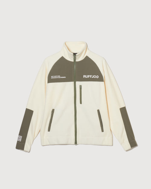 FLEECE ZIP UP BLOUSON CREAM