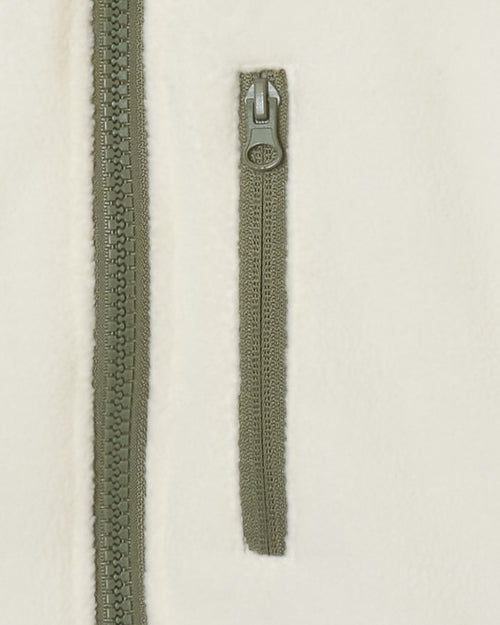FLEECE ZIP UP BLOUSON CREAM
