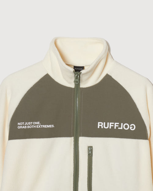 FLEECE ZIP UP BLOUSON CREAM