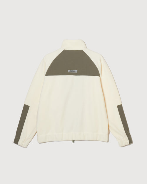 FLEECE ZIP UP BLOUSON CREAM