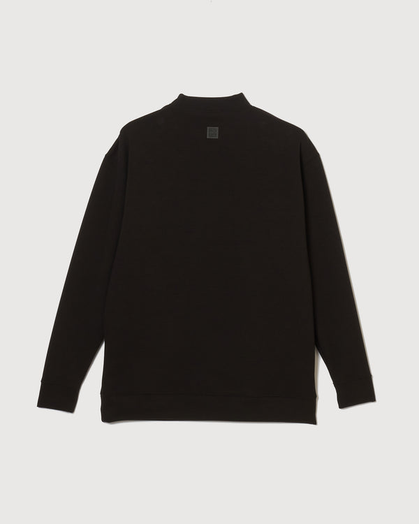 PU WARM LS MOCK TEE BLACK