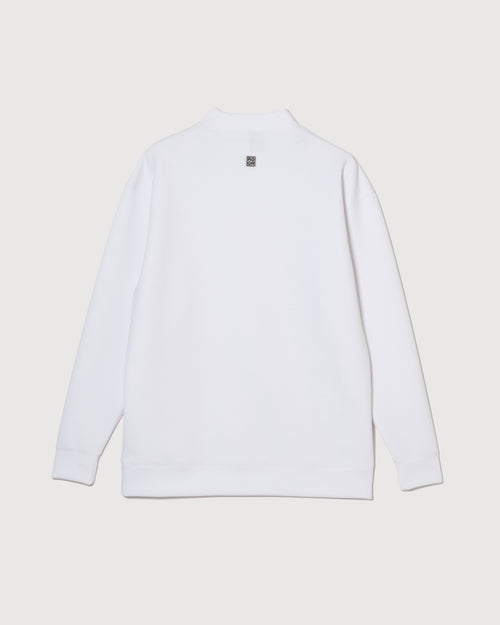 PU WARM LS MOCK TEE WHITE