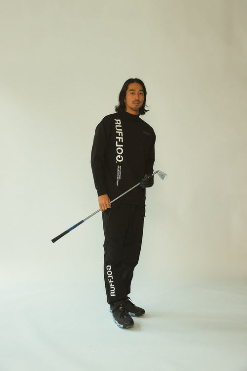 PU WARM LS MOCK TEE BLACK