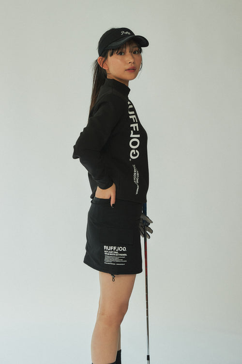 PU WARM LS MOCK TEE BLACK
