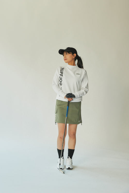 PU WARM LS MOCK TEE WHITE