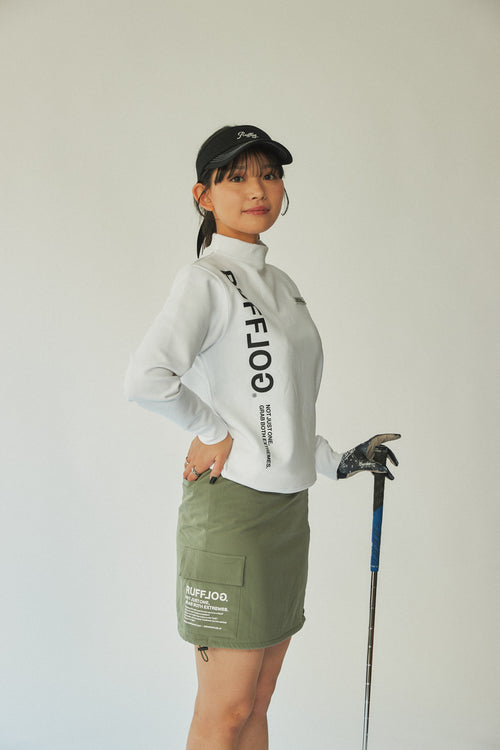 PU WARM LS MOCK TEE WHITE