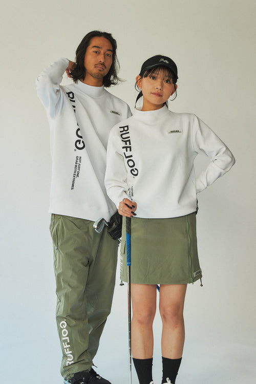 PU WARM LS MOCK TEE WHITE