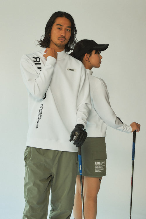 PU WARM LS MOCK TEE WHITE