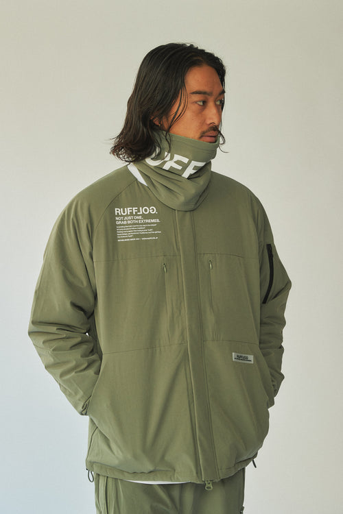 RUFFLOG FLEECE NECK WARMER ASH GREEN