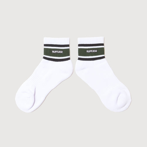 LOGO LINE SOCKS SHORT WHITE