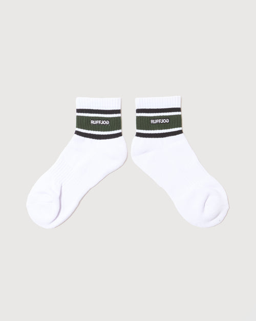 LOGO LINE SOCKS SHORT WHITE