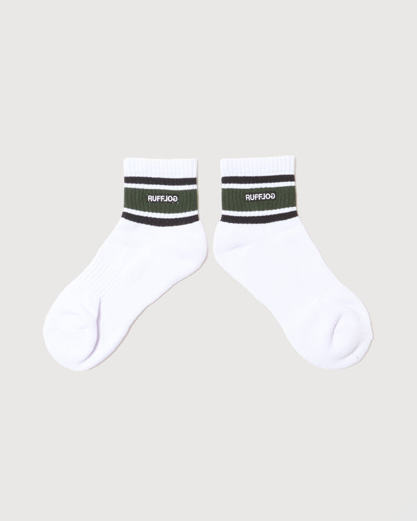 LOGO LINE SOCKS SHORT WHITE