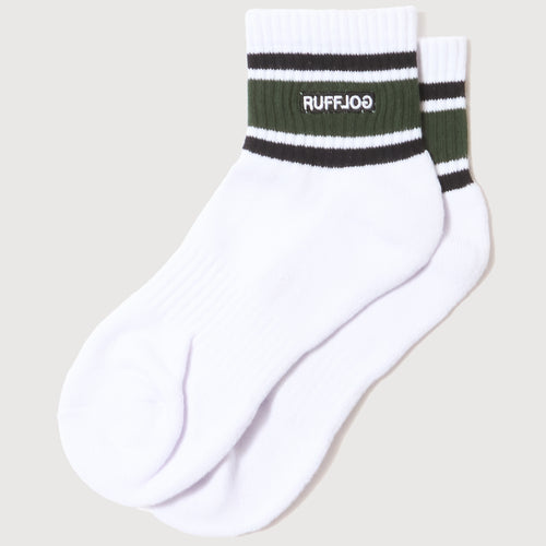 LOGO LINE SOCKS SHORT WHITE