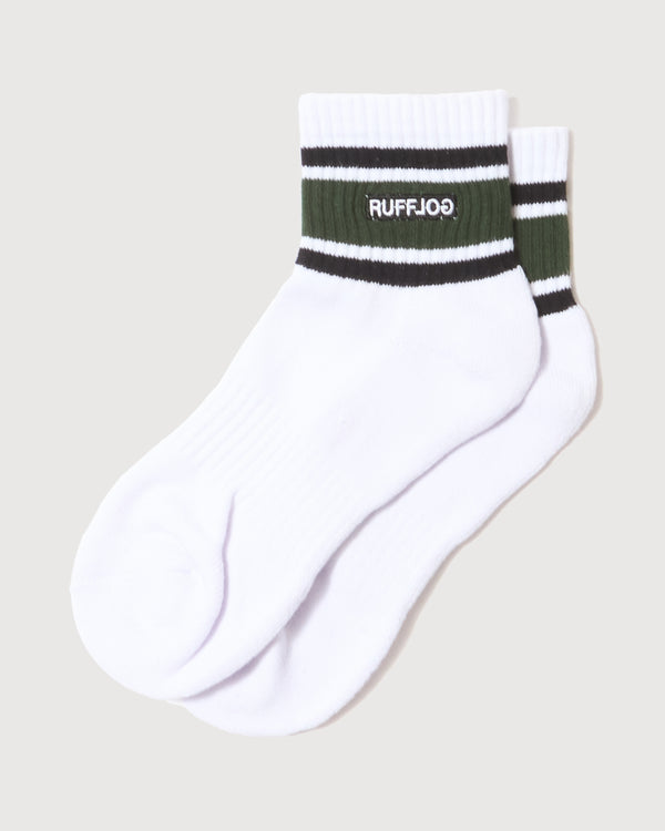 LOGO LINE SOCKS SHORT WHITE