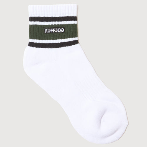 LOGO LINE SOCKS SHORT WHITE